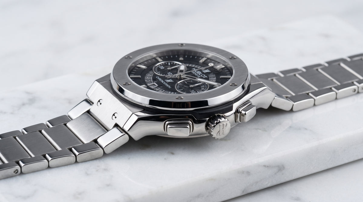 Hublot Diamond Cut Black Dial Watch