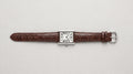 Cartier Tank Style Men’s Watch – Classic White Dial with Brown Leather Strap