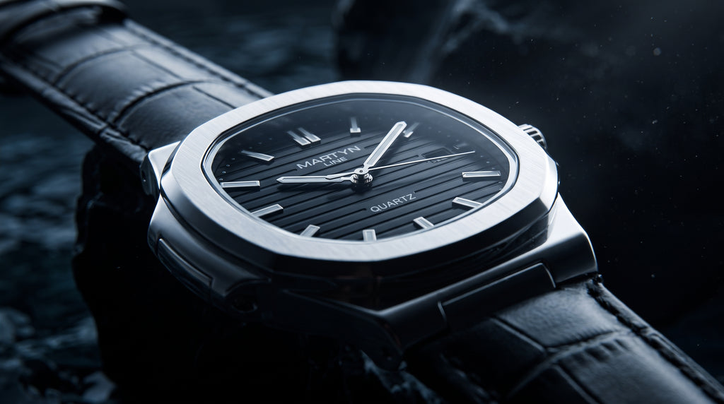 Martyn Line Black Strap Watch
