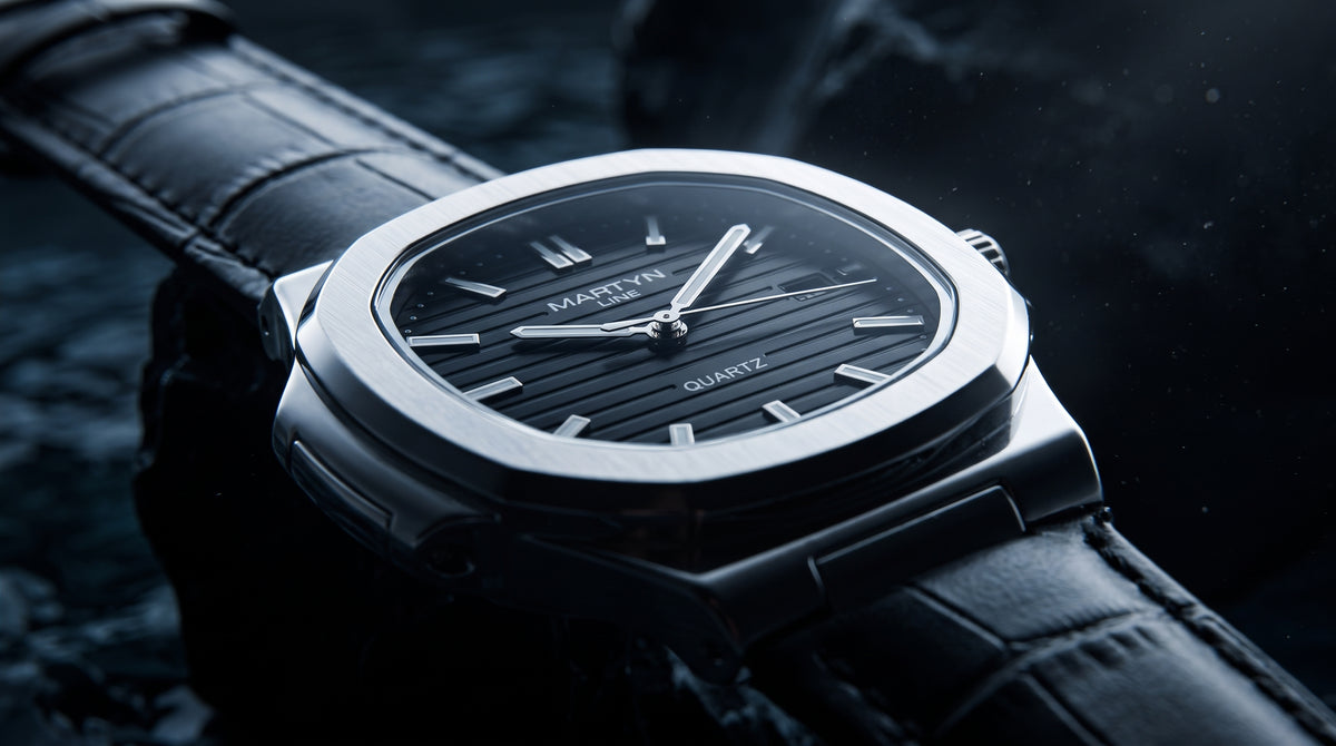 Martyn Line Black Strap Watch